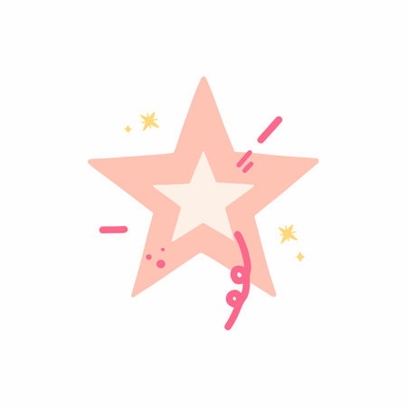 Fantasy Star Unicorn Illustrationのイラスト素材