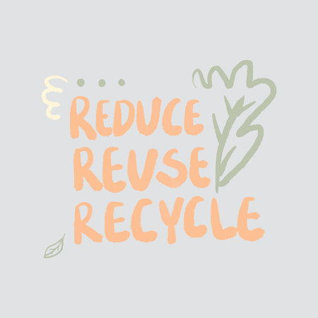 Recycle Handwriting Organic Zero Waste Living Illustrationのイラスト素材