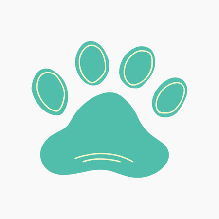 Paw Print Brightly Cute Home Pet Care Illustrationのイラスト素材