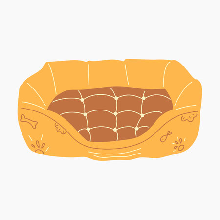 Pet Bed Brightly Cute Home Pet Care Illustrationのイラスト素材