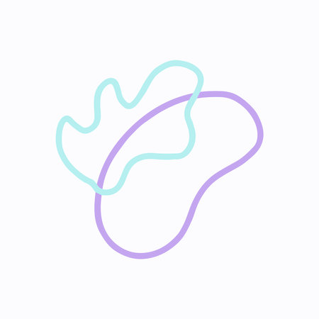 Cutey Line Abstract Organic Shape Illustrationのイラスト素材