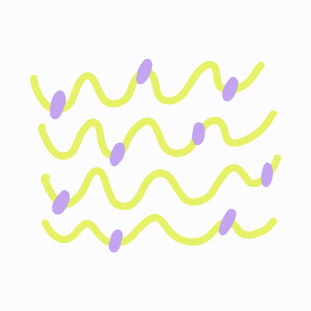 Cutey Line Abstract Organic Shape Illustrationのイラスト素材