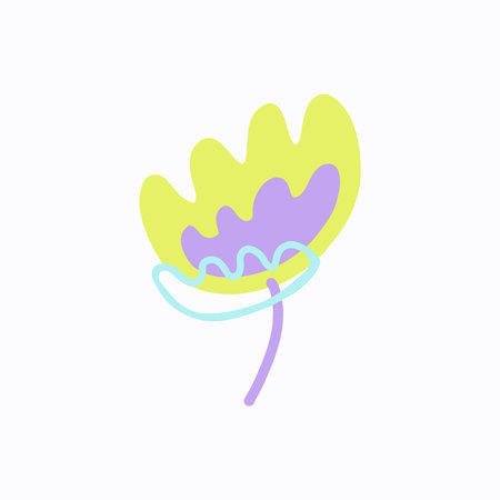 Cutey Flower Abstract Organic Shape Illustrationのイラスト素材