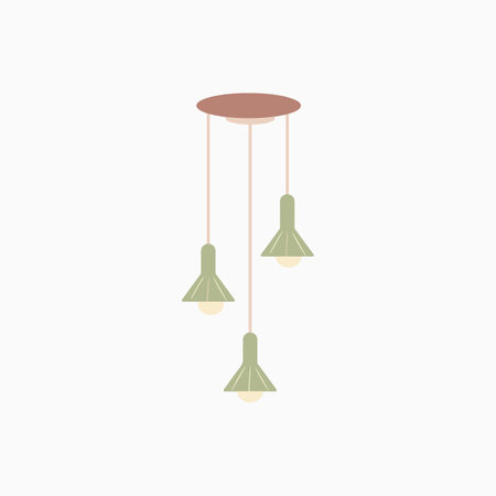 Aesthetic Hanging Lamp Room Decoration Illustrationのイラスト素材