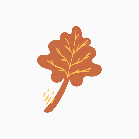Leaf in Autumn Sensation Abstract Organic Shapes Illustrationのイラスト素材