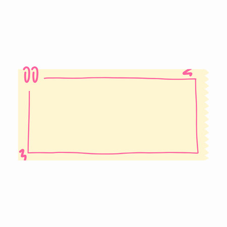Playful Blank Rectangle Memo and Journal Planner Illustrationのイラスト素材
