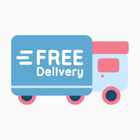 Free Delivery Typography Illustrationのイラスト素材