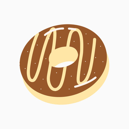 Yummy Choco Doughnut Bakery Illustrationのイラスト素材