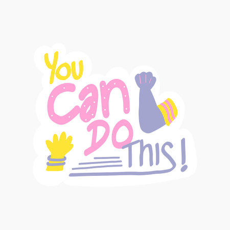 You Can Do This Handwriting Illustrationのイラスト素材