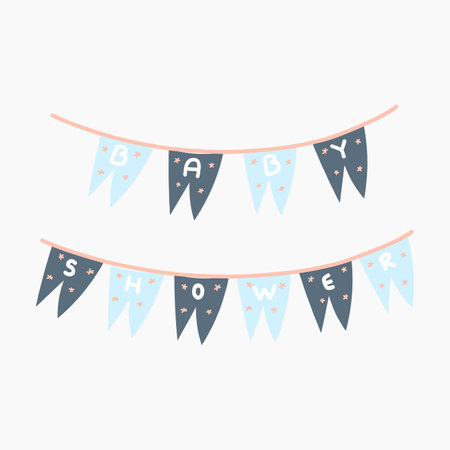 Baby Shower Banner Illustrationのイラスト素材