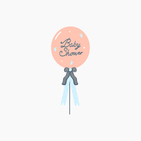 Baby Shower Balloon Illustrationのイラスト素材