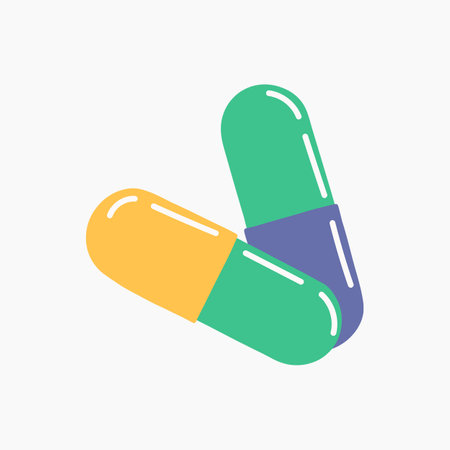 Two Capsule Pills Illustrationのイラスト素材