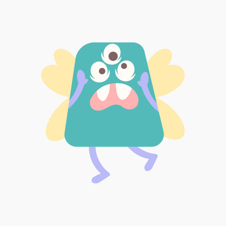 Cute Winged Monster Illustrationのイラスト素材