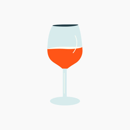 Wine Glass Illustrationのイラスト素材