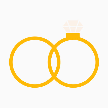 Golden Wedding Ring Illustrationのイラスト素材