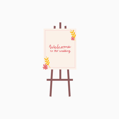 Wedding Welcome Sign Illustrationのイラスト素材