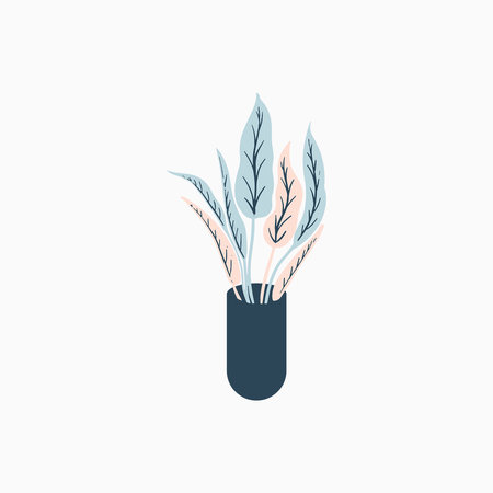 Aesthetic Indoor Plant Decor Illustrationのイラスト素材