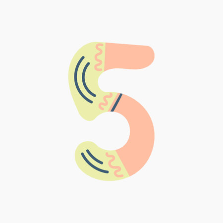 Number Five Illustrationのイラスト素材