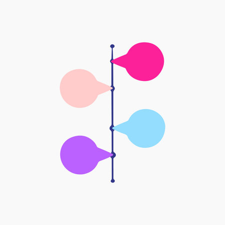 Vertical Timeline Diagram Illustrationのイラスト素材