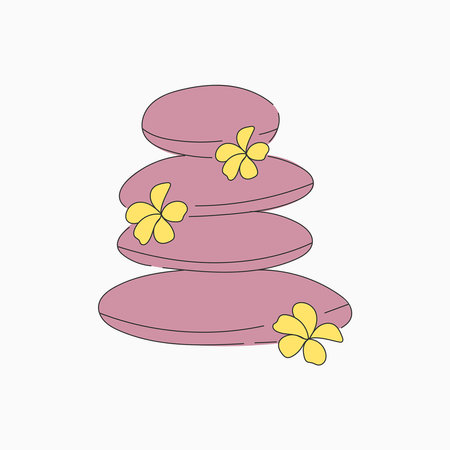 Spa Stacked Stones Illustrationのイラスト素材