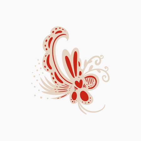 Batik Pattern Corner Illustrationのイラスト素材
