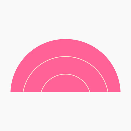 Pink Half Circle Shapeのイラスト素材