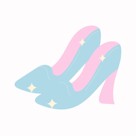 Pink Glass Slippers Illustrationのイラスト素材