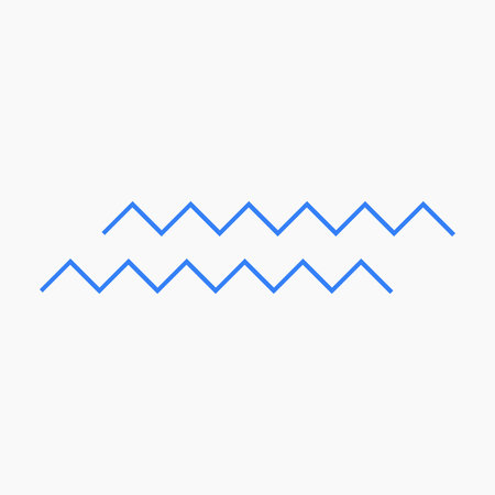 Double Zig Zag Line Illustrationのイラスト素材