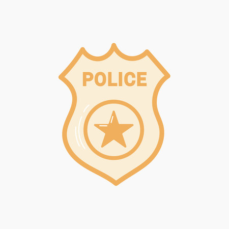 Police Badge Illustrationのイラスト素材