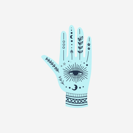 Fortune Teller Hand Illustrationのイラスト素材