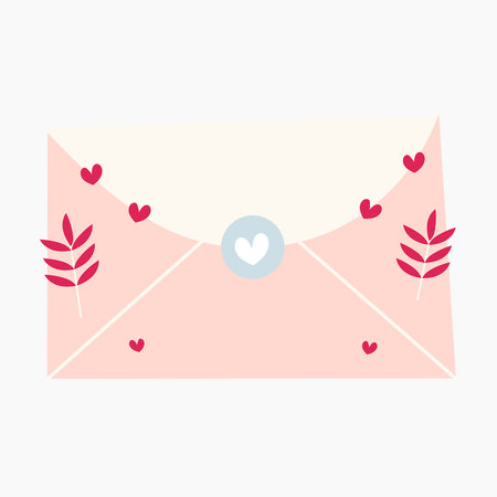 Love Letter Envelope Illustrationのイラスト素材
