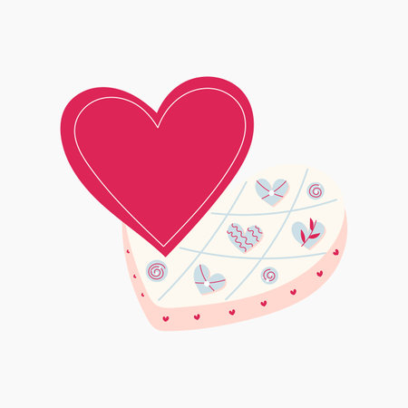 Valentine Chocolate Box Illustrationのイラスト素材