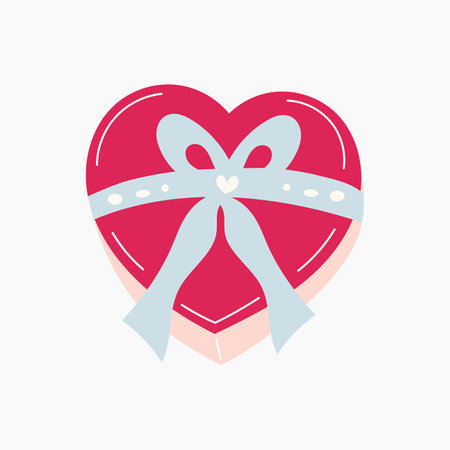 Valentine Gift Box Illustrationのイラスト素材