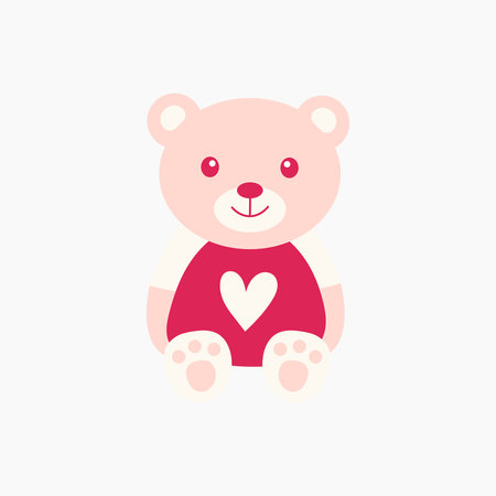 Valentine Teddy Bear Illustrationのイラスト素材