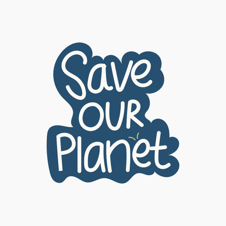 Save Our Planet Sticker Illustrationのイラスト素材