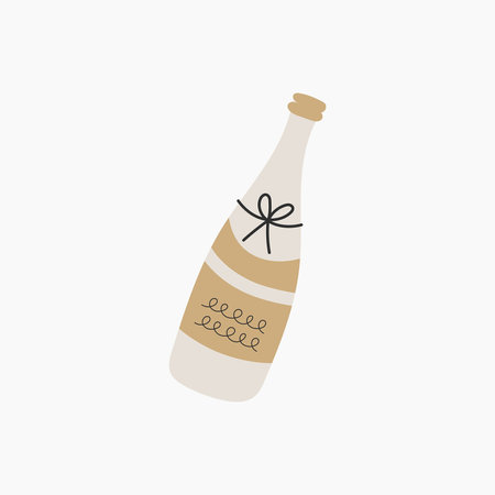 Champagne Bottle Illustrationのイラスト素材