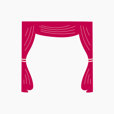 Red Theater Curtains Illustrationのイラスト素材