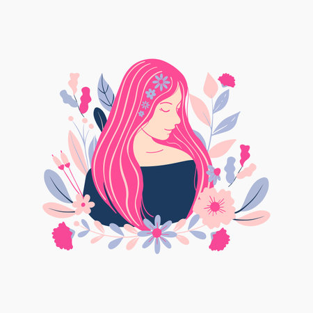 Half Body Girl Illustrationのイラスト素材