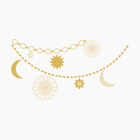 Islamic Hanging Decoration Illustrationのイラスト素材