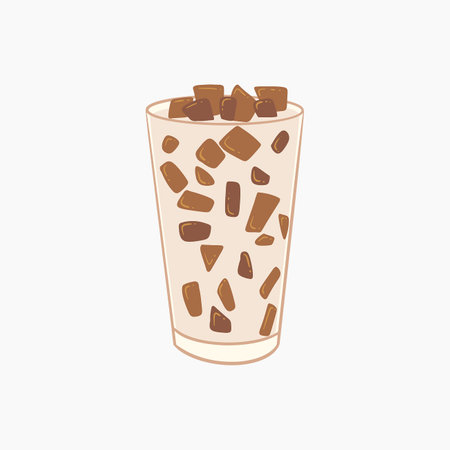 Jelly Milk Tea Illustrationのイラスト素材
