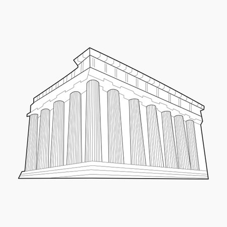 Ancient Greek Architectural Columns Illustrationのイラスト素材
