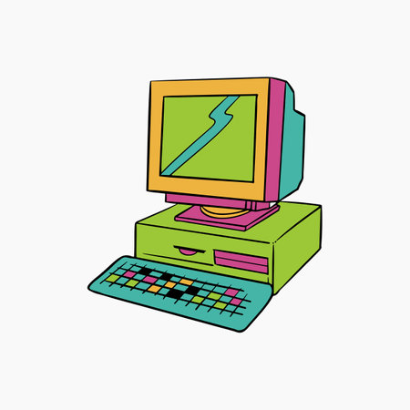 Desktop Computer Illustrationのイラスト素材