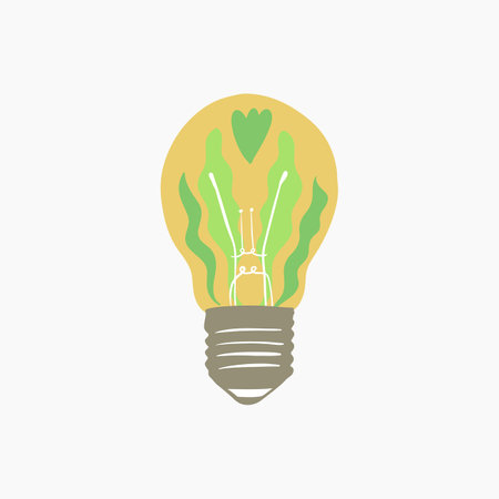 Nature Lighting Bulb Illustrationのイラスト素材