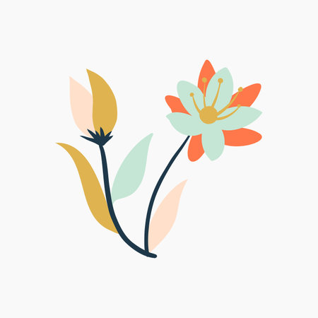 Fresh Spring Flower Illustrationのイラスト素材