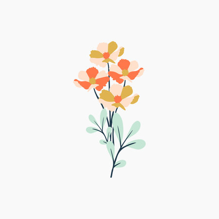 Fresh Spring Flower Illustrationのイラスト素材