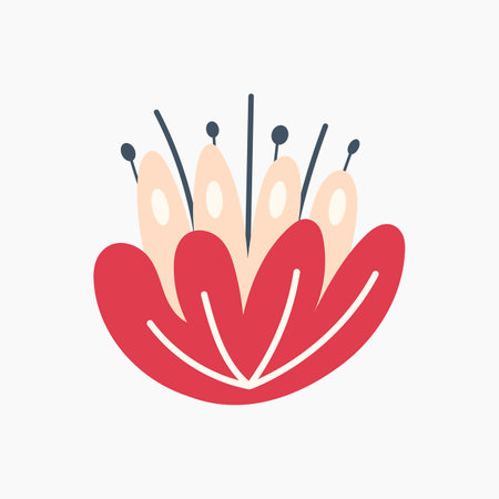 Bright Spring Flower Illustrationのイラスト素材