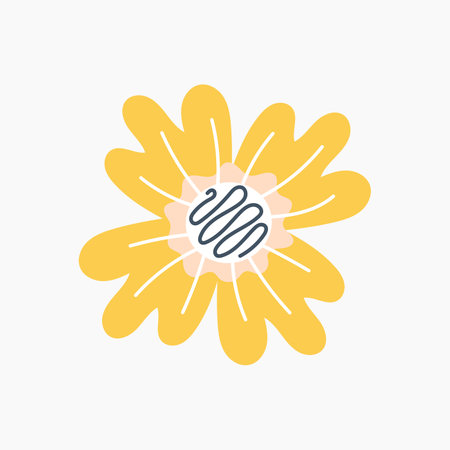 Bright Spring Flower Illustrationのイラスト素材