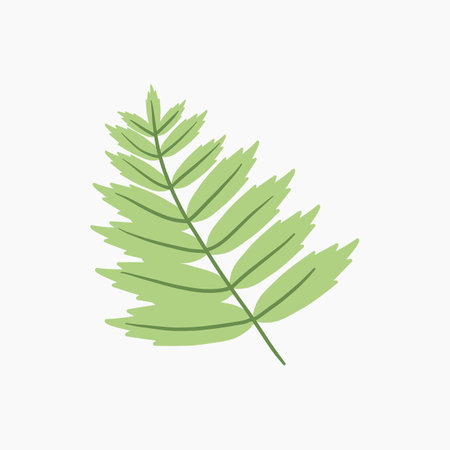 Green Botanical Leaves Illustrationのイラスト素材