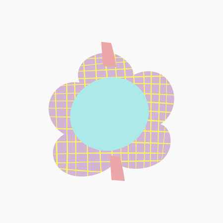 Flower Shape Sticky Note Illustrationのイラスト素材