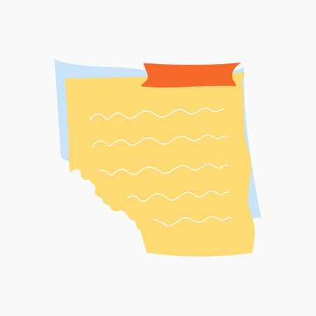 Sweet Ripped Paper Note Illustration